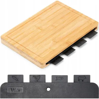 Kuchyňské prkénko Krájecí prkénko Vilde bambusové 4 ks