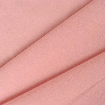 Zbytek - Bavlna se lněným vzhledem světle růžová