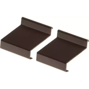 Stavební profil Spojka balkónového okapového profilu 2 ks hnědá 50 x 34 x 34,4 mm