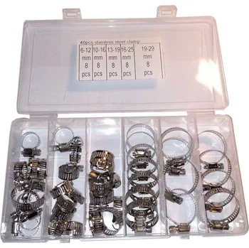 elektrický kabel Hadicová spona - sada 40ks hadicovýych spon (6-29mm)