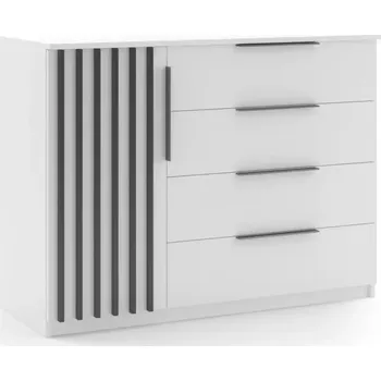 Komoda Atena 120x89x48 bílý/Latten černá