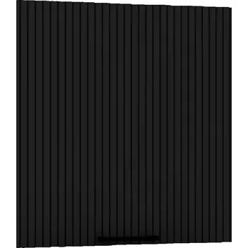 Kuchyňská skříňka Kuchyňská skříňka Kate w60/68 slim pl se stříbrnou kapucí černý puntík