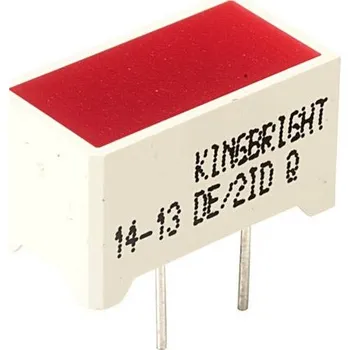 LED panel Kingbright DE/2ID LED bargraf 2násobný červená (d x š x v) 14 x 7.5 x 8 mm