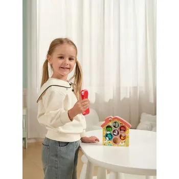 Dřevěná hračka Dřevěná hračka včelí úl – hra pro přiřazování barev, raná fáze S2