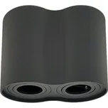 Stropní svítidlo LED Dvojité Halogenové Bodové Svítidlo Přisazené 35W GU10 Černé