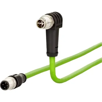 Datový kabel Metz Connect 142M2X1B050 M 12 síťové kabely, propojovací kabely CAT 6A S/FTP 5.00 m zelená krytí PUR, odolné proti kyselinám, odolné proti ozonu, odolné proti