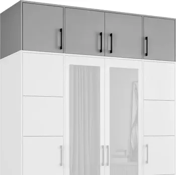 Šatní skříň Nástavec Belluno 200 šedá