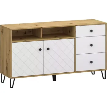 Předsíňová stěna Komoda Sorrento E 2d 3s dub artisan/bílá