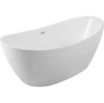 Vana Volně stojící vana Ayla 170/80 + sifon s výpustí click-clack s přepadem, zlatý