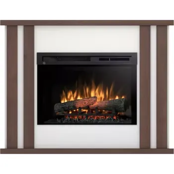 Elektrický krb Kelso 28 bílá/dub tmavý
