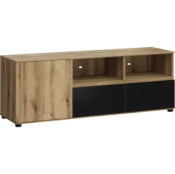 Obývací stěna TV Stolek Camino 1D2S CMNF 01 dub evoke+sametová černá