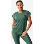 DOMYOS Dámské fitness tričko volné XS ZELENÁ