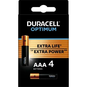Článková baterie DURACELL Optimum AAA 4ks 42391