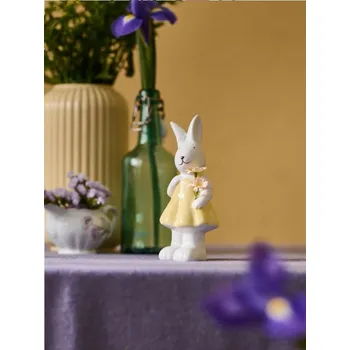 Velikonoční dekorace Sinsay - Stojící velikonoční dekorace ve tvaru zajíce - žlutá - 296IJ-10X - 296IJ-10X-ONE