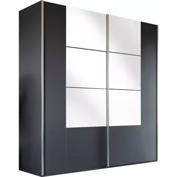 Předsíňová stěna Skříň Santiago 200cm Grafitová/Zrcadlo