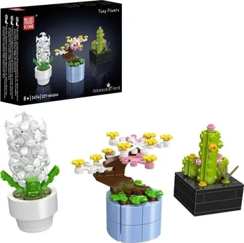 ostatní stavebnice Mould King 24114 Mini květiny v květináči – Bonsaj, Kaktus, Květ naděje