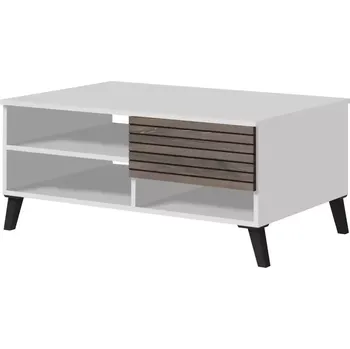 Obývací stěna Konferenční stolek Carlo 8 bílá/dub flagstaff