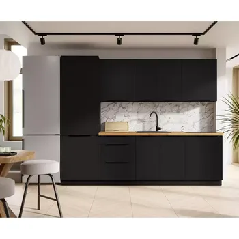 Kuchyňská linka Kuchyňská linka Siena matná černá 260 bez pracovní desky