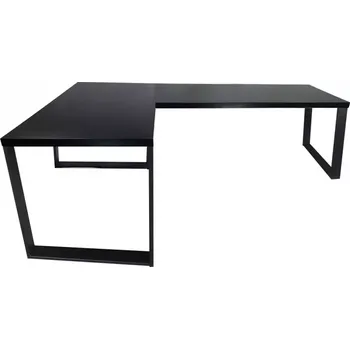 Kancelářská sestava Psací Stůl Roh. Loft Low Černá 202x136x1,8 Model 0