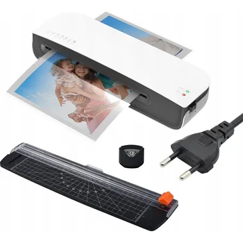 Laminátor LAMINÁTOR A4 A5 A6 Laminovačka 30x Fólie Rychlá řezačka s ořezávačem rohů