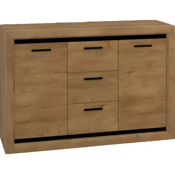 Ložnicová sestava Komoda 138 Baltica 09 Dub lefkas+černá