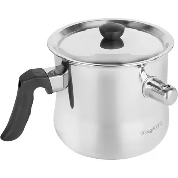 Hrnec BAUMAX Hrnec na mléko stříbrná 15,5 cm