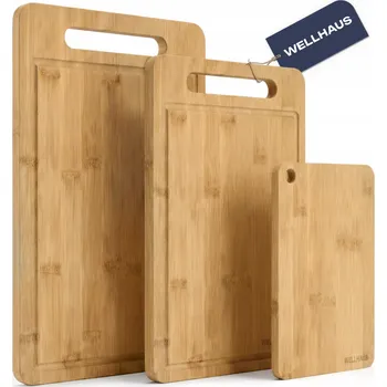 Obraz 3x BAMBUSOVÉ DŘEVĚNÉ KRÁJECÍ DESKY - SADA WELLHAUS