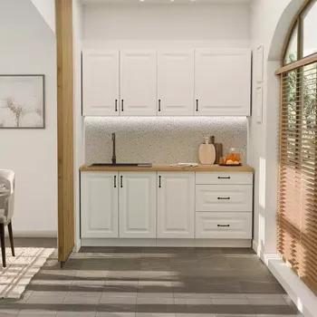 Kuchyňská linka Kuchyňská linka Stilo bílá/bílá 180 cm bez pracovní desky