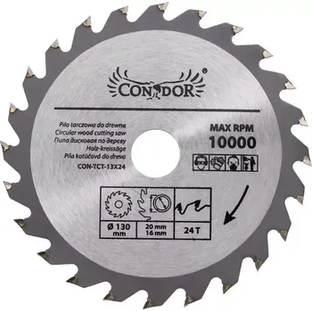 Pilový kotouč Pilový kotouč na dřevo, 130 mm, Condor