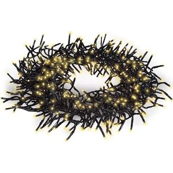 Dekorativní svítidlo Solight LED venkovní vánoční řetěz s dálkový ovládáním - Cluster, 576 LED, 8 funkcí, časovač, IP44, teplá bílá - 1V11-WW