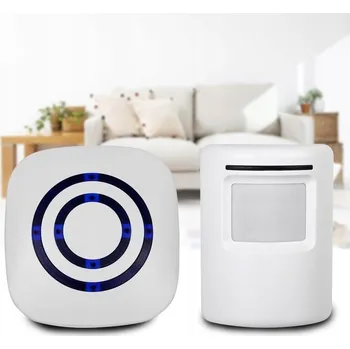 Bezpečnostní kamera Bezdrátový zvonek s PIR čidlem a dveřním senzorem, uvítací zvonek pro obchody a firmy