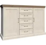 Komoda Royal 127cm Borovice Nord/Dub, K2D