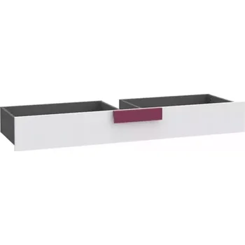 Zásuvka Libelle 144 cm Bílý/Šedá