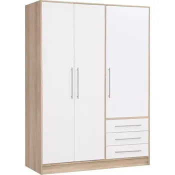 Kancelářská sestava Skříň Jupiter 145cm Dub Sonoma/Bílý Mat