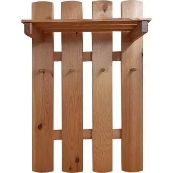 Předsíňová stěna Věšák s policí 4 kovové úchyty olše