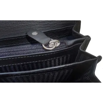 Peněženka Profesionální kožená kasírka zipy prošité do kůže. číšnická peněženka