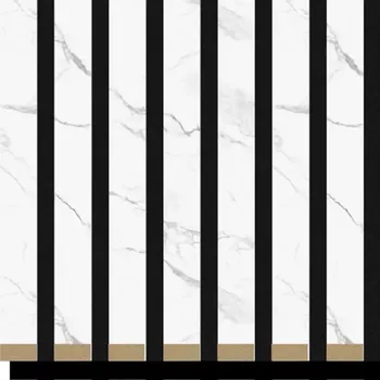 Obklad Akustické lamely s filcem světlý mramor 21x300x2650mm