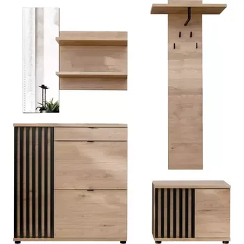 Předsíňová stěna Předsíňová stěna Pedro I HJZ PD1 hickory jackson/černá