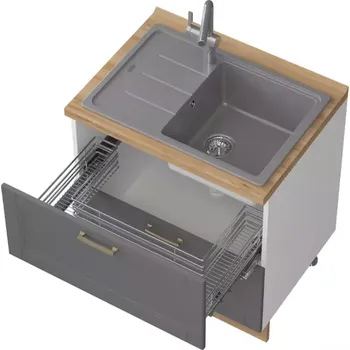 Kuchyňská skříňka Kuchyňská Skříňka Tara R-80-2mz/4 graphite mat