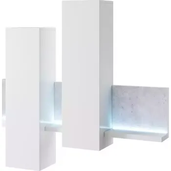 Kancelářská sestava Police Bota 04 Bílá/Betón Colorado