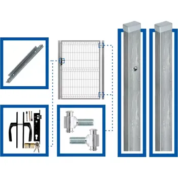 Plot 3D PLOTOVÁ BRANKA PRAVÁ, KOMPLETNÍ SOUPRAVA - VČETNĚ SLOUPKŮ A PŘÍSLUŠENSTVÍ WGFUR-T000372