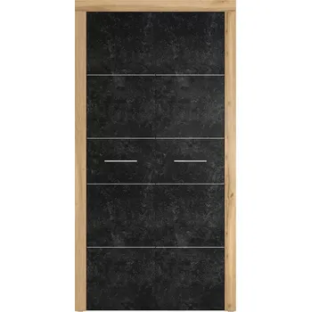 Kancelářská sestava Skříň Smart 2D dub wotan/beton