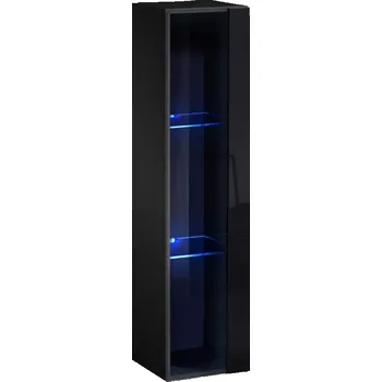 Vinotéka Vitrína závesná Switch WW2 černá + LED