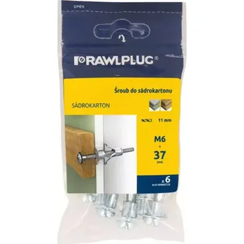 Hmoždinka Kotva do sádrokartonu SM 12 se šroubem M6x37 mm (6 ks)
