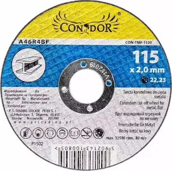 Řezný kotouč Korundový řezný kotouč na kov 115 x 2,0 mm, Condor
