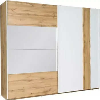 Předsíňová stěna Skříň Wood 12 250 cm Bílá/Wotan