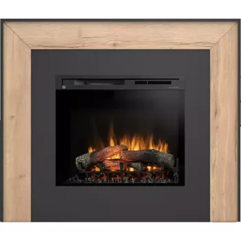 Elektrický krb Zuni 28 černá/dub světlý