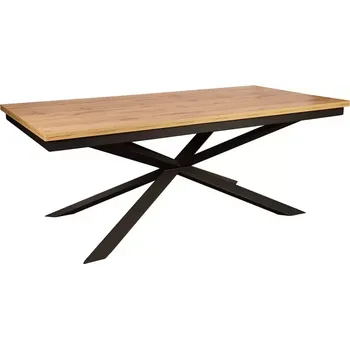 Jídelní set Stůl St-33 160x90+2x40 dub wotan/černá