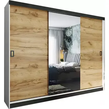 Kancelářská sestava Skříň Retro 200 1l Bílý / Přední Crat Zlatý