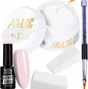 Lak na nehty Základní Sada pro Nehty Babyboomer 4v1: Gel Lak, Štěteček a Houbičky